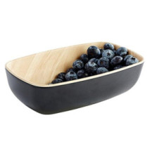 Coupe FRIDA GN 1/9 en Mélamine Aspect Bois 0,50 litre 17,6x10,8x5,5cm Noir