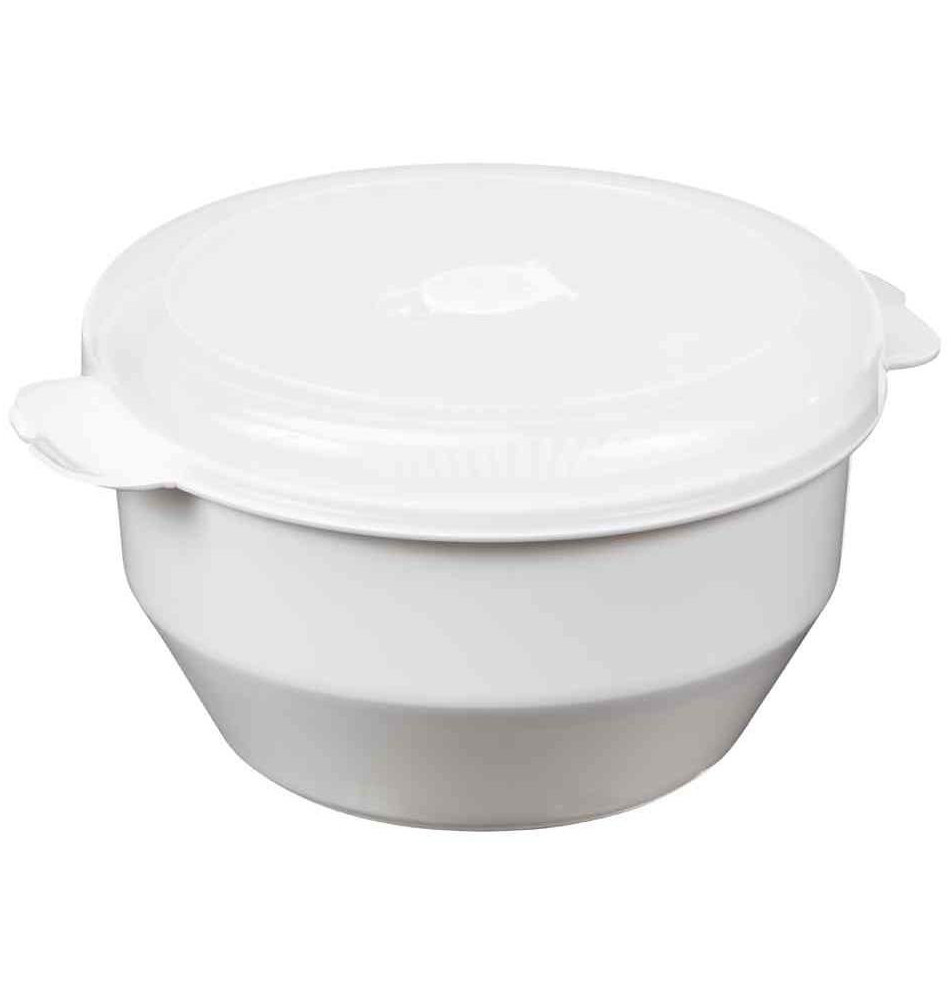 Boîte à micro-ondes Micro 1,5 litre rond blanc