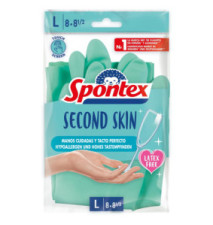 Seconde peau Gants en nitrile délicats avec extrait de thé blanc Taille L Turquoise