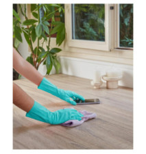 Seconde peau Gants en nitrile délicats avec extrait de thé blanc Taille L Turquoise