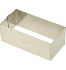 Cadre patissier en inox rectangulaire 12x6x4,50 Cm