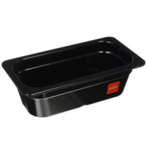 Bac Gastro GN 1/3 Mélamine Noir 176x325x100 mm