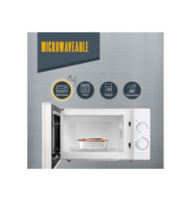 Récipient alimentaire Rectangle EcoInox Micro-ondes - 820 ml 20x15cm