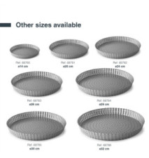 Moule à Tarte Perforé Acier Carbone Mobile Rond Delize ø24 cm
