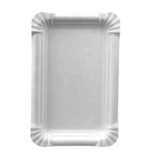 Lot de 250 assiettes en carton « Pure » rectangulaires