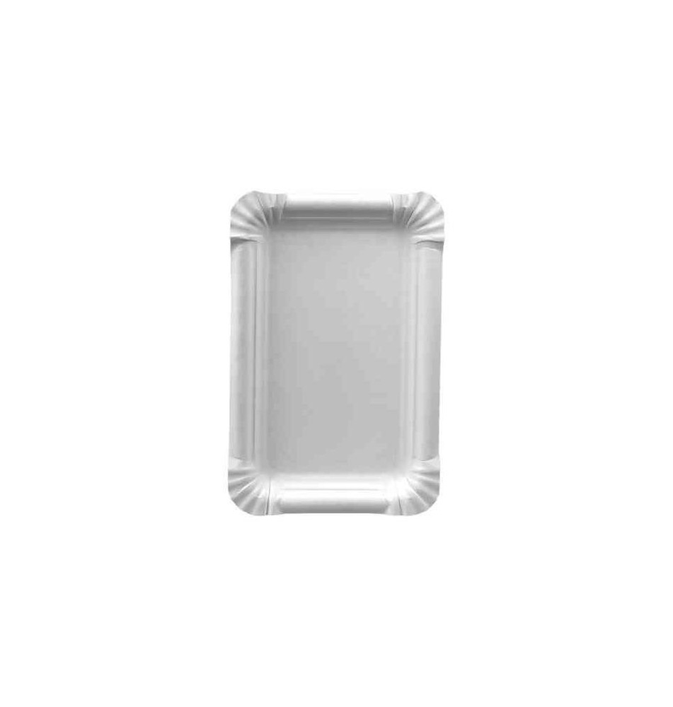 Lot de 250 assiettes en carton « Pure » rectangulaires, 165 x 200 mm