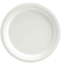 Pack 50 Star : assiette en canne à sucre, ronde, 260 mm, blanc