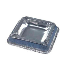 Lot de 10 Cendriers aluminium Carré 125 x 125 mm