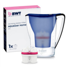 Carafe AQUAlizer Home Bleu Filtre à eau avec 1 cartouche au magnésium
