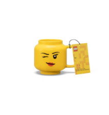 Mug WINKING GIRL, 530 ml, dans carton, jaune