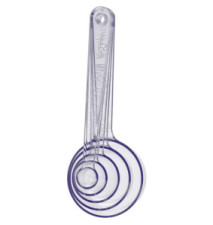 Set de 5 Cuillères doseuse plastique tailles diverses