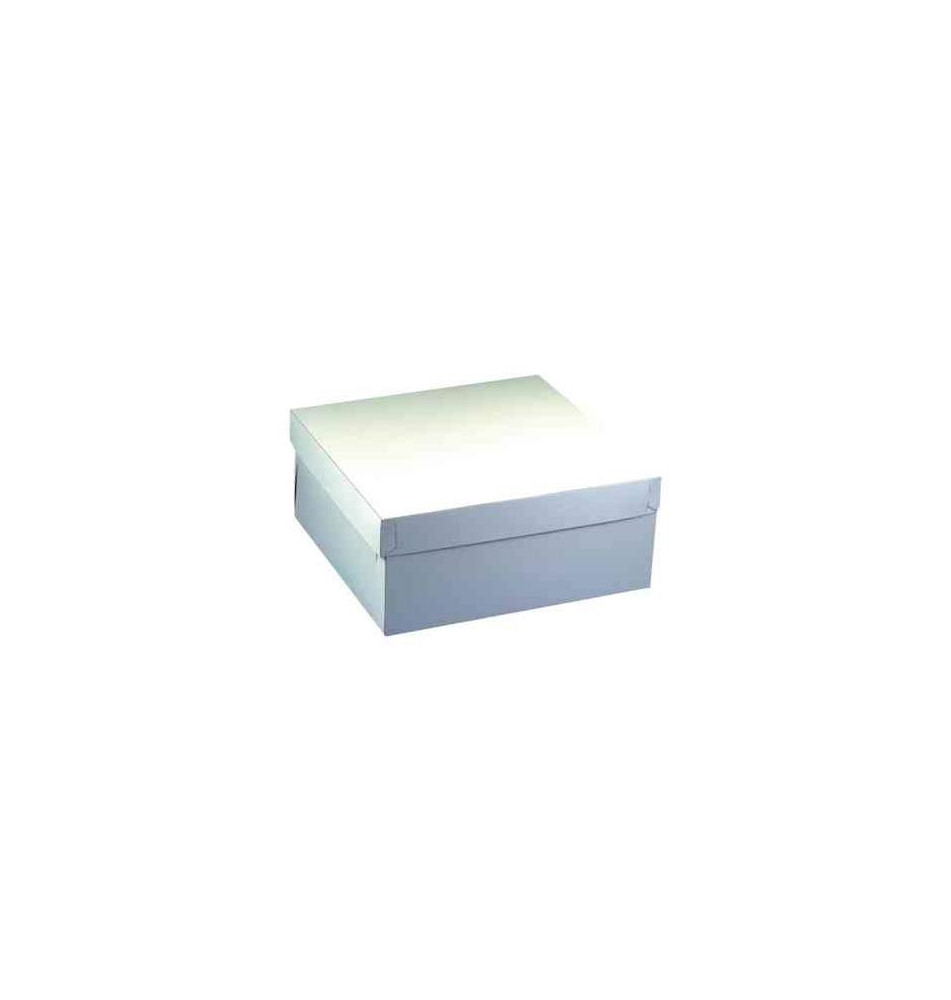 Lot de 10 Boîtes carton pour tartes et Gâteau avec couvercle 30x30x10 cm