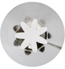 Douille de pâtisserie inox forme d'étoile fermée 9 mm