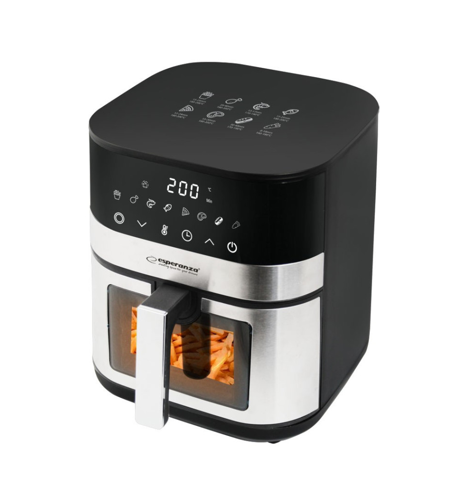Air Fryer Avec Fenêtre 5 Litres 1400W Noir