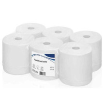 Pack de 6 Rouleaux Essuie-mains Super Soft 2 couches Extra Blanc 140m