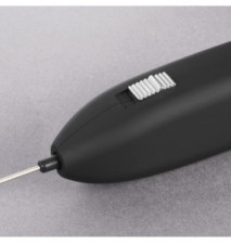 Mousseur à lait électrique, plongeur à piles, noir