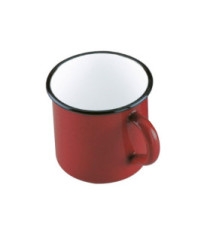 mug rouge 8 cm acier émaillé