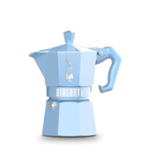 Cafetière Italienne MOKA EXCLUSIVE 3 tasses bleu light