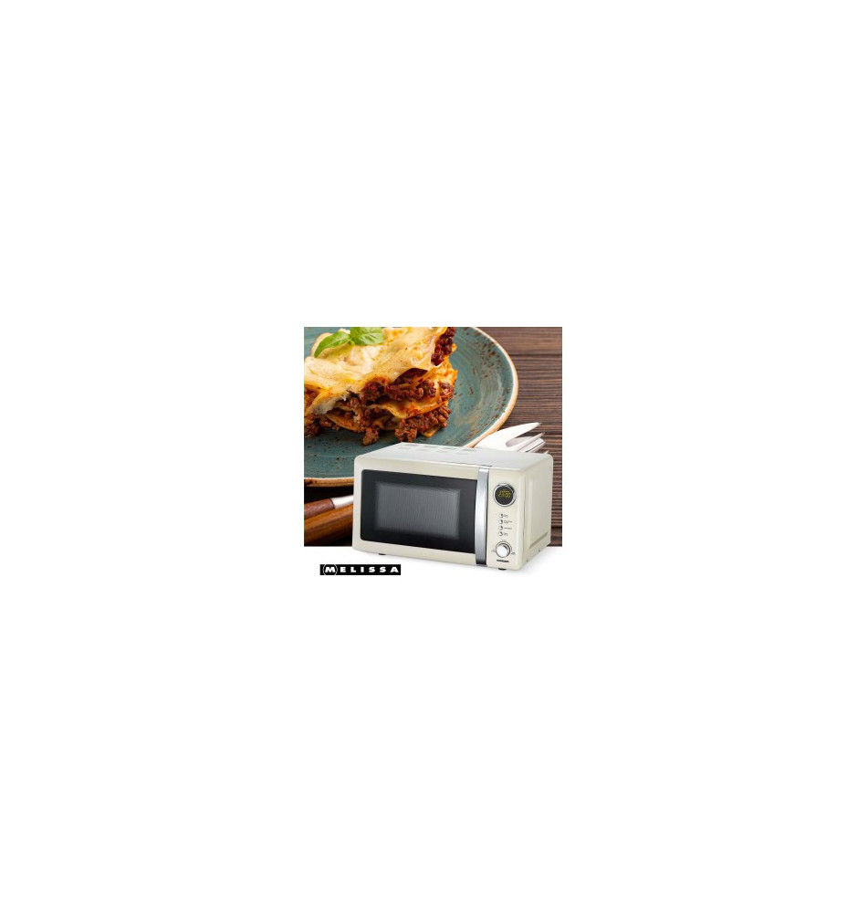 Four à micro-ondes 700 W Cap20 L 12 Programmes 5 Niveaux Puissance Crème
