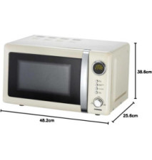 Four à micro-ondes 700 W Cap20 L 12 Programmes 5 Niveaux Puissance Crème