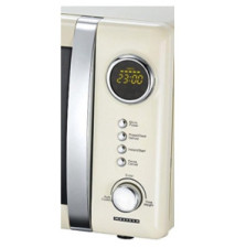 Four à micro-ondes 700 W Cap20 L 12 Programmes 5 Niveaux Puissance Crème