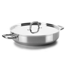 Poêle à paella Acier Inoxydable Couvercle 50cm ChefLuxe