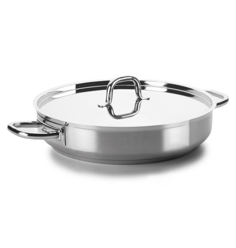 Poêle à paella Acier Inoxydable Couvercle 50cm ChefLuxe