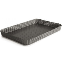 Moule Rectangulaire Acier Perforé 31x21 Noir