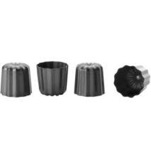 Moule Cannelé 4 Unités 6cm Acier