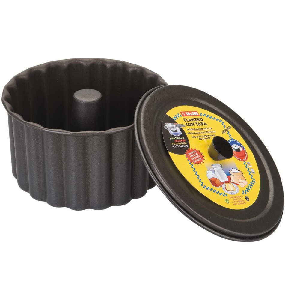 Moule à Pudding Anti-adhésif avec Couvercle Diam 20 cm