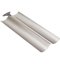 Plaque cuisson 2 Baguettes/Tuiles en acier