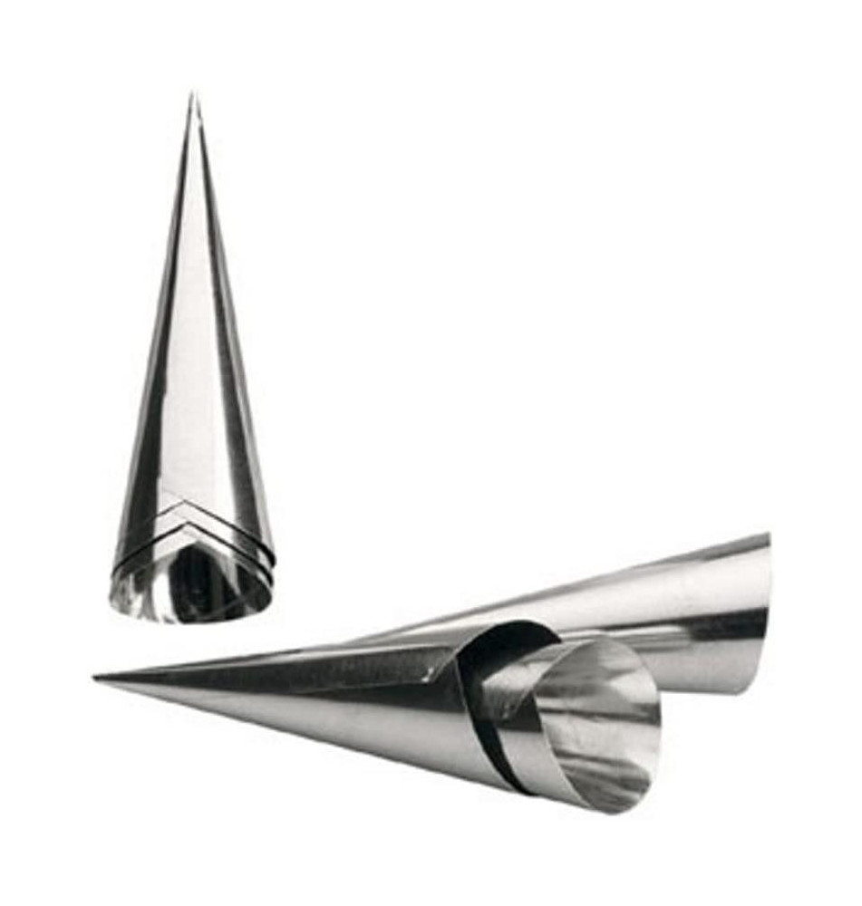 Moule à cornets - Lot de 6 - Acier étamé - Longueur 12 cm