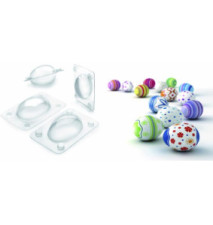 Lot de 3 Moules forme d'Oeuf de Pâques (6+7+8 cm)