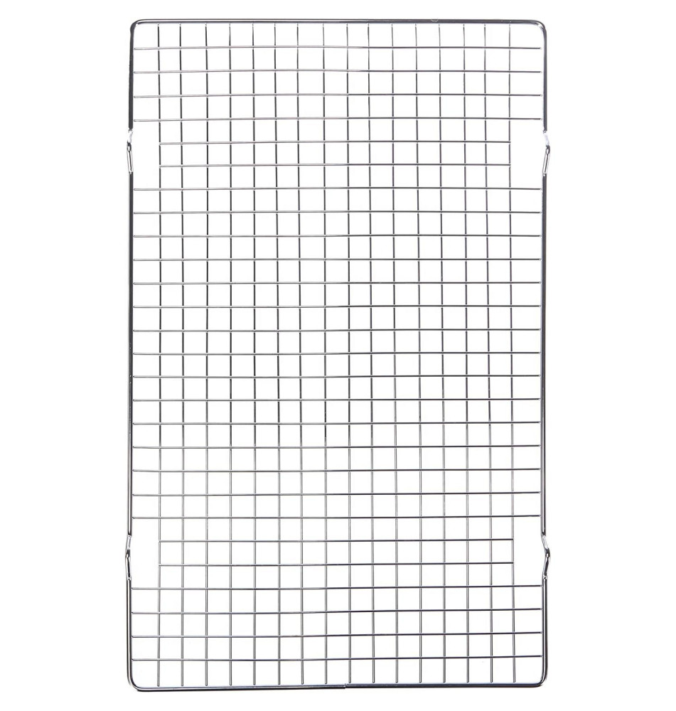 Grille rectangulaire à gâteaux en fil chromé 40x25 cm