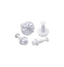 Lot de 4 emporte-pièces Marguerite avec poussoir