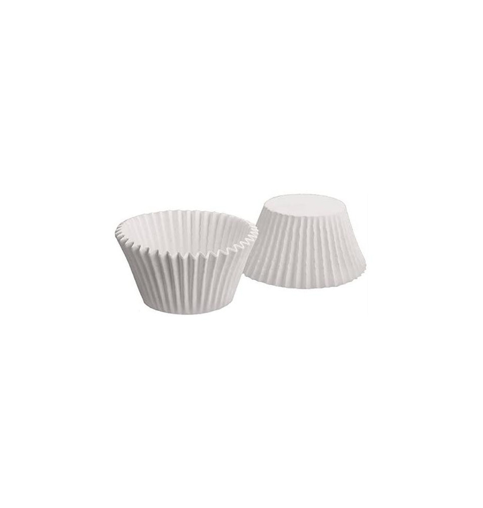Pack de 50 Barquettes patisserie Ronde Diam 7 cm Papier blanc