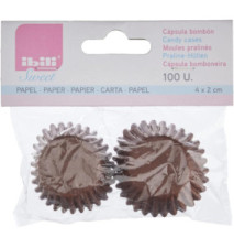 Lot de 100 Moules Praline en Papier 4x2cm