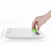 Balance de cuisine Kinetic, blanc/vert