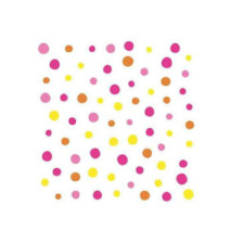 Serviette à motif Colorful Dots, 330x330 mm, rose