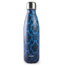 Bouteille Isotherme 500 ml Acier Inoxydable 18/10 Double Paroi Baroque Blue