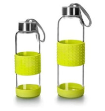 Bouteille en Verre Sky, 360 ml, Vert, Borosilicate, Réutilisable, Protection Anti-Choc