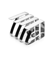 Lot de 4 pinces à nappe en inox 5 x 4 cm