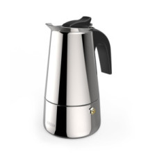 Cafetière expresso acier inox pour 4 tasses, caf. pr cuis. ou plques ind., 200ml