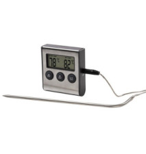 Thermomètre numérique pour rôtis, avec minuteur, capteur à câble