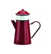 Cafetière avec Filtre en Acier Emaillé Vitrifié Rouge 1,5 l