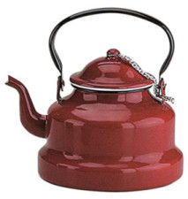 Bouilloire en acier émaillé vitifiée Rouge 1 litre
