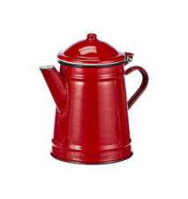 Cafetière Conique en acier émaillé vitrifié Rouge 1 l