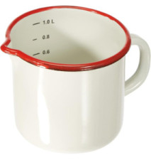 Tasse à Mesurer Acier Email Bordeaux 12 cm
