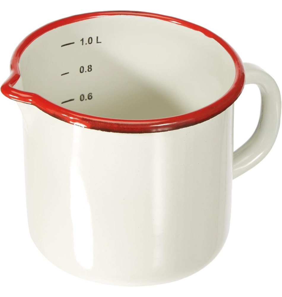 Tasse à Mesurer Acier Email Bordeaux 12 cm