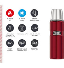 Bouteille Isotherme THERMOPRO 0,47 litre Rouge
